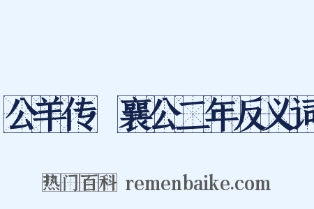 公羊传·襄公二年反义词是什么意思的图片